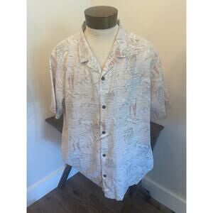 Patagonia Pataloha Hawaiian Button Down Size XXL Waves Boats Nautical Ocean